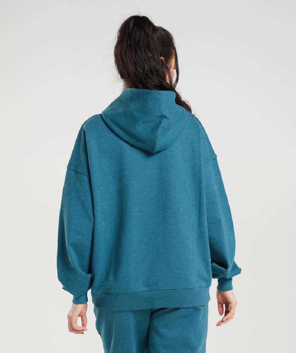 Sudadera Con Capucha Gymshark Rest Day Sweats Mujer Gris Azules | CO 2025QMA